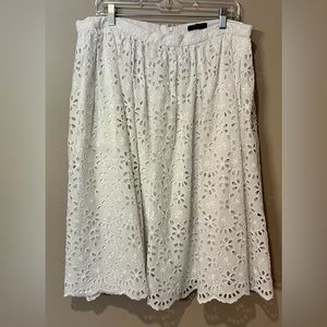 J.Crew White Lace skirt - sz 16